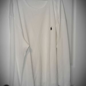 Long sleeve thermal style polo